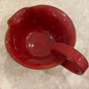 Vietri Rosso Vecchio Open Sauce Boat. Red. Handmade in Italy.